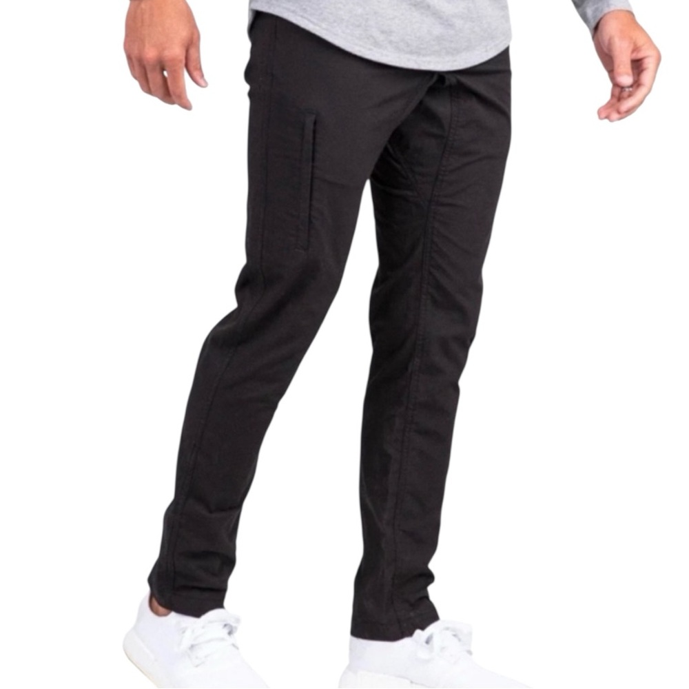 BYLT Black Ripstop Elastic Waist Drawstring Athletic Pants Men’s Large Sporty